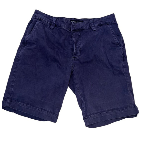Sanctuary for Anthropologie Pants - Sanctuary x Anthropologie High Waisted Women Bermuda Shorts Navy Size 27 Petite